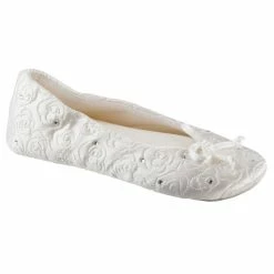 Isotoner Signature Women's Satin With Rhinestones Ballerina Slipper, Online Only