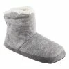 Isotoner Signature Women's Microsuede And Heathered Knit Marisol Boot Slipper, Online Only