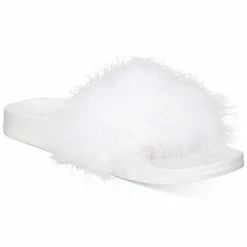 INC International Concepts Women's Marabou Pool Slides, Created For Macy's