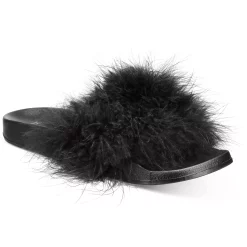 INC International Concepts Women's Marabou Pool Slides, Created For Macy's -Michaelkors shop 16696349 fpx