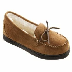 Isotoner Signature Women's Sage Genuine Suede Moccasin Slippers