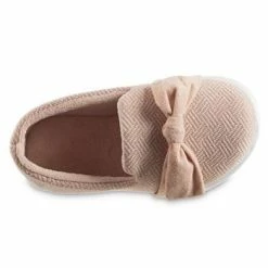 Isotoner Signature Women's Indoor/Outdoor Zenz Hatch Knit Closed-Back With Tie Slip-Ons -Michaelkors shop 17835552 fpx