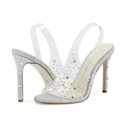 Jessica Simpson Women's Jaisey Embellished Open-Toe Vinyl Pumps -Michaelkors shop 18182658 fpx