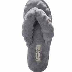 Jessica Simpson Women's Heart Plush Open Toe Thong Slipper -Michaelkors shop 18720850 fpx