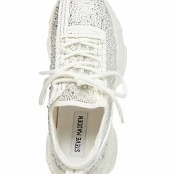 Steve Madden Women's Maxima Rhinestone-Trim Trainer Sneakers -Michaelkors shop 18893983 fpx