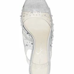 Jessica Simpson Women's Jaisey Embellished Open-Toe Vinyl Pumps -Michaelkors shop 19671763 fpx