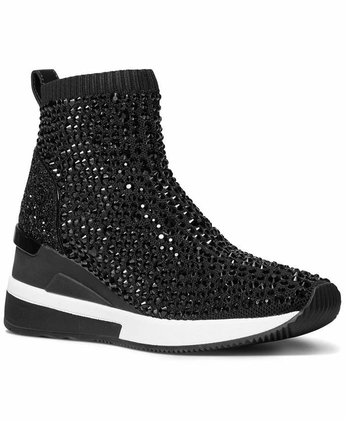 Michael Kors Women's Skyler Embellished Sneaker Booties 1 Michael Kors Women's Skyler Embellished Sneaker Booties