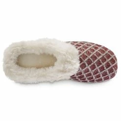 Isotoner Signature Women's Diamond Sweater Knit Hoodback Slippers -Michaelkors shop 20091948 fpx