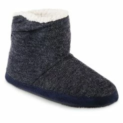 Isotoner Signature Women's Microsuede And Heathered Knit Marisol Boot Slipper, Online Only