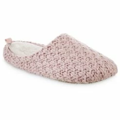 Isotoner Signature Women's Chunky Knit Sutton Hoodback Slippers