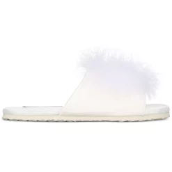 INC International Concepts Satin Marabou Slide Slippers, Created For Macy's -Michaelkors shop 20608054 fpx