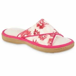 Isotoner Signature Women's Cotton Floral Keilly Slide
