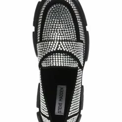 Steve Madden Women's Trifecta Rhinestone Lug-Sole Tailored Loafers -Michaelkors shop 22293741 fpx