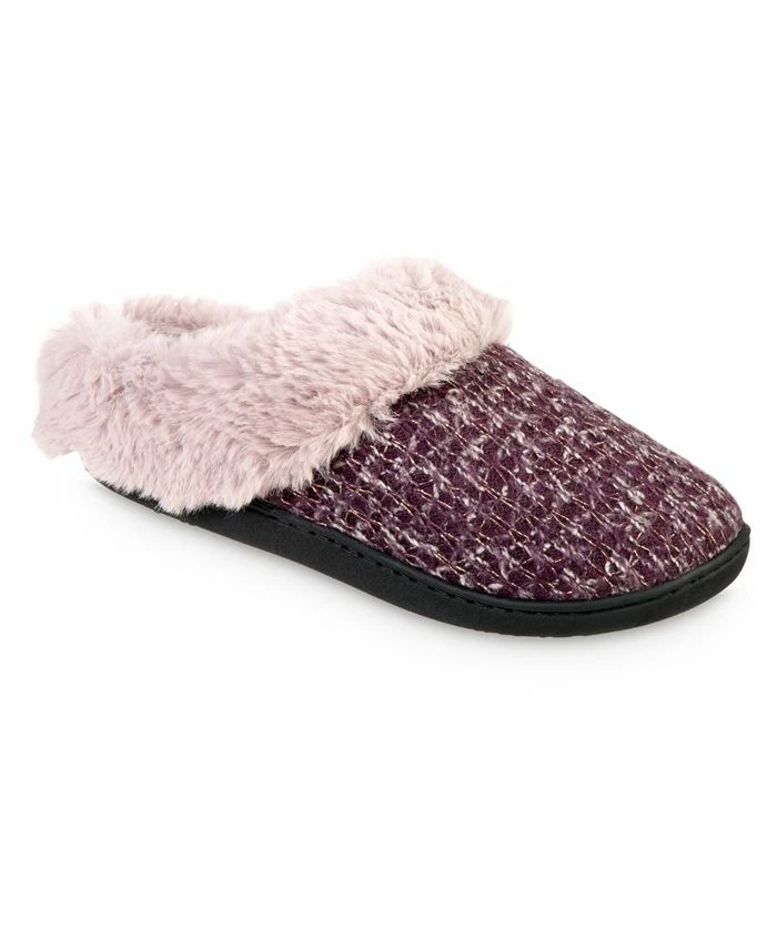 Isotoner Signature Women's Sweater Knit Samantha Hoodback Slippers 1 Isotoner Signature Women's Sweater Knit Samantha Hoodback Slippers