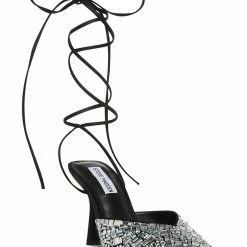 Steve Madden Women's Ravish Rhinestone Ankle-Tie Pumps