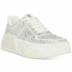 Steve Madden Women's Sonic Rhinestone Lace-Up Sneakers