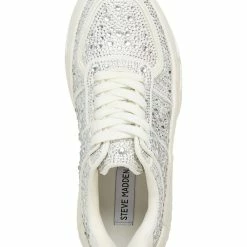 Steve Madden Women's Sonic Rhinestone Lace-Up Sneakers -Michaelkors shop 23057481 fpx