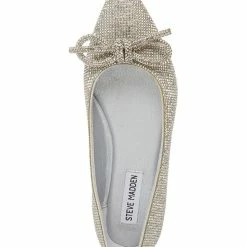 Steve Madden Women's Elina Embellished Rhinestone Bow Ballet Flats -Michaelkors shop 23101011 fpx