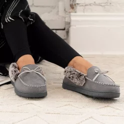 Isotoner Signature Women's Microsuede Rae Comfort Moccasin Slippers -Michaelkors shop 23144920 fpx