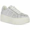 Steve Madden Women's Rockaway Rhinestone Lace-Up Platform Sneakers