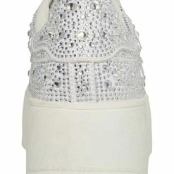 Steve Madden Women's Rockaway Rhinestone Lace-Up Platform Sneakers -Michaelkors shop 23286942 fpx