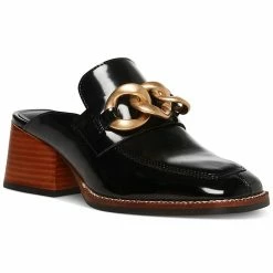 Steve Madden Women's Lorie Block-Heel Tailored Loafer Mule Pumps