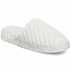 Charter Club Women's Faux-Fur Chevron Slippers, Created For Macy's
