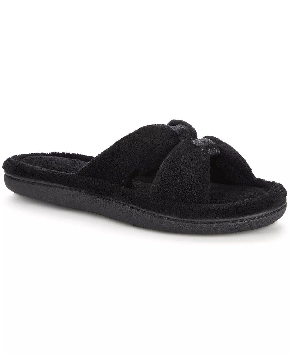 Isotoner Signature Women's Micro Terry X-Slide Slippers 3 Isotoner Signature Women's Micro Terry X-Slide Slippers - Image 3